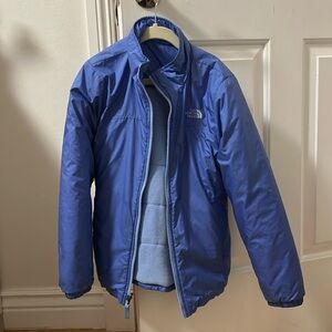 North face reversible fleece jacket